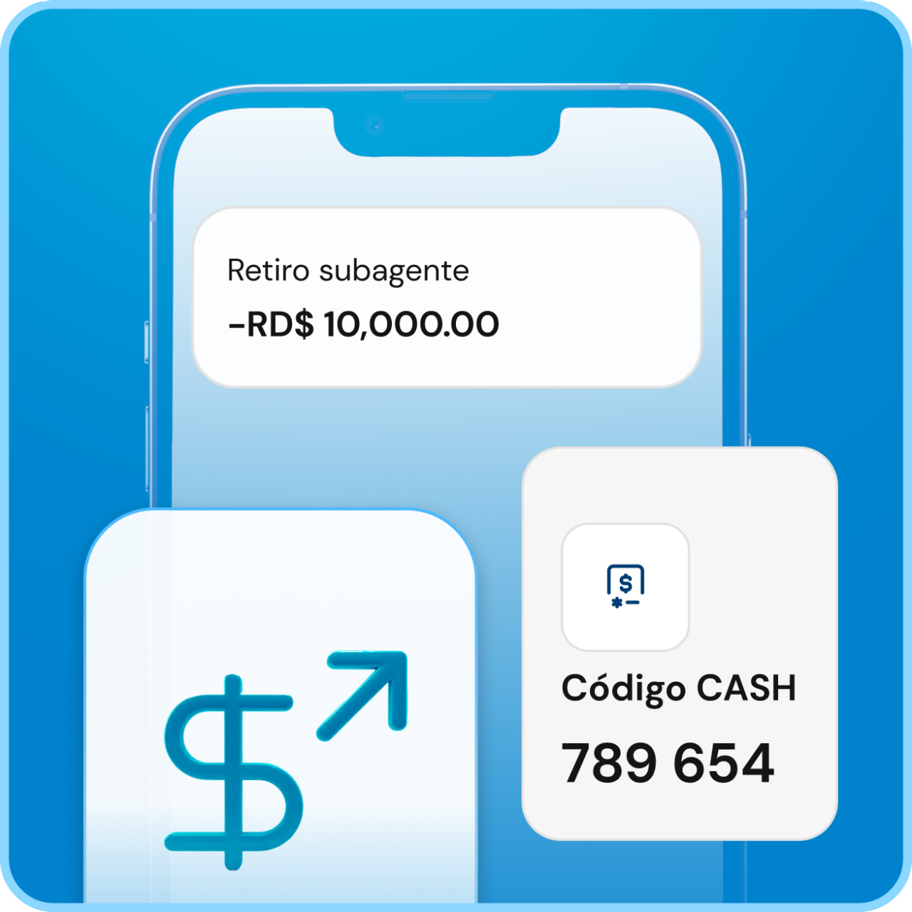 Retira efectivo con tu Tarjeta de Débito Qik o con Código Cash en cajeros automáticos Popular y Subagentes Qik.