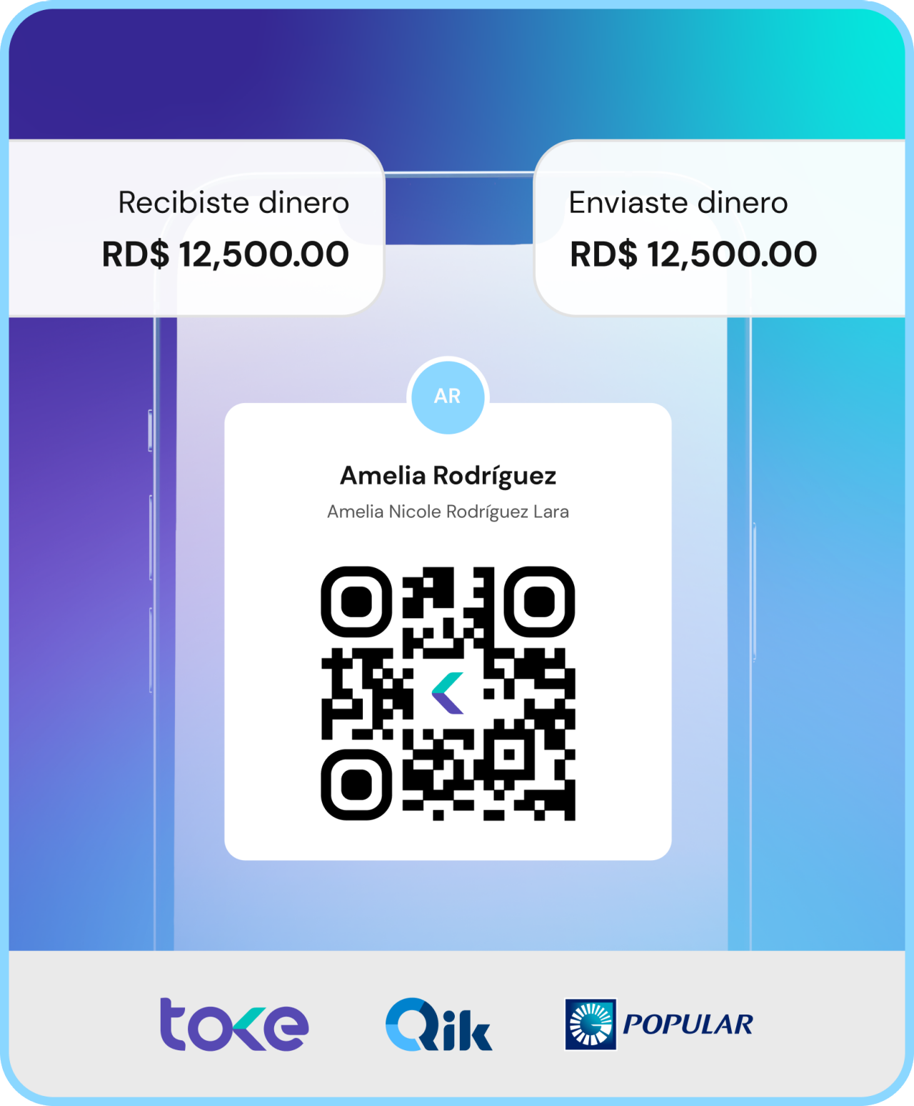 Mueve dinero entre Qikers y entre bancos